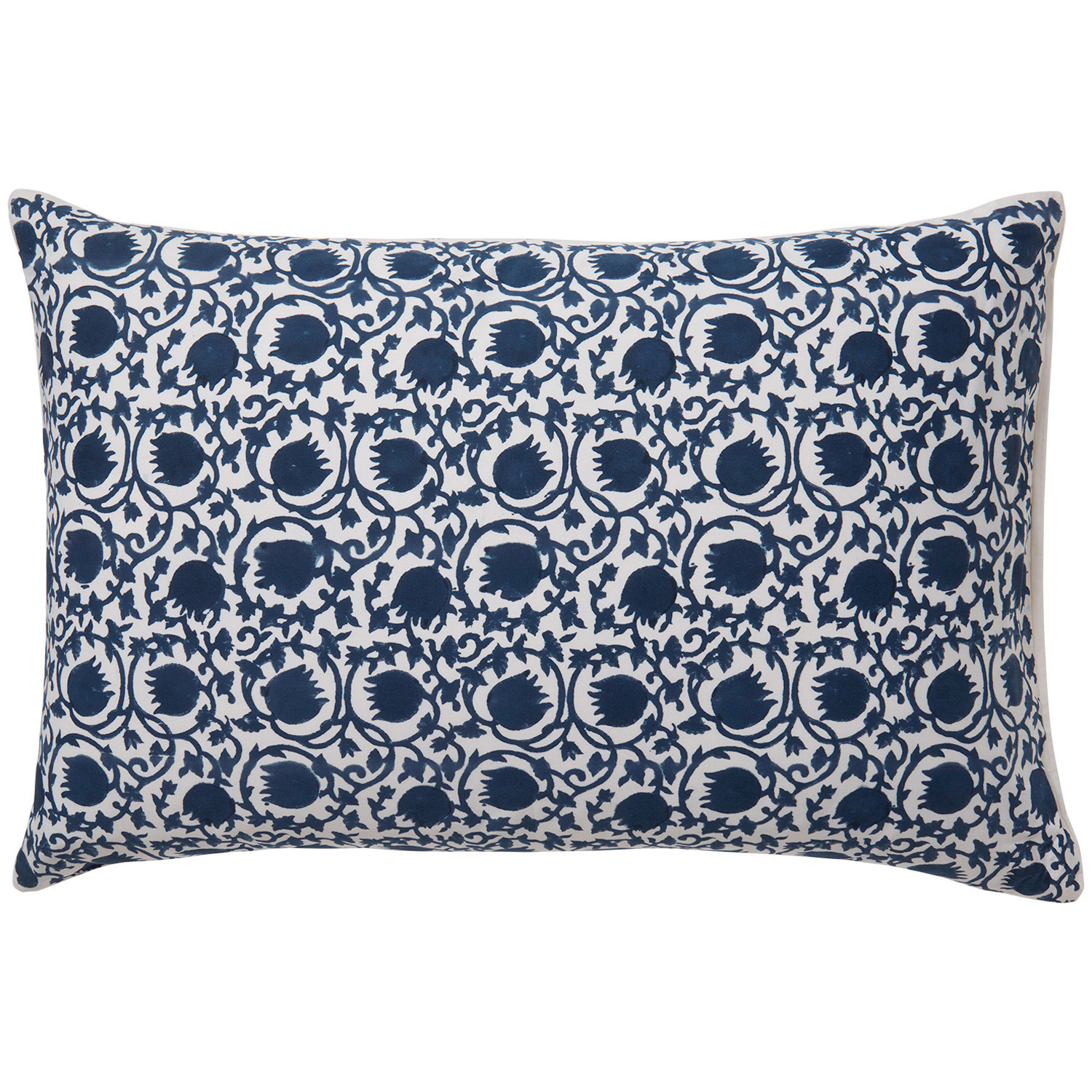 Lotus-Yasmin Reversible Pillow Case - Blue